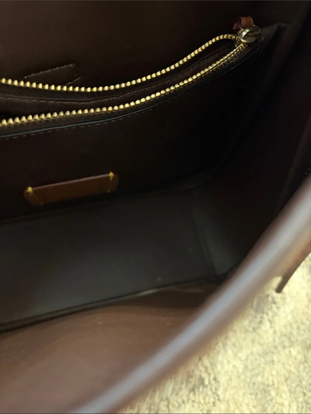 Coach Cowhide Patchwork Shoulder Bag in Brown, Black & White